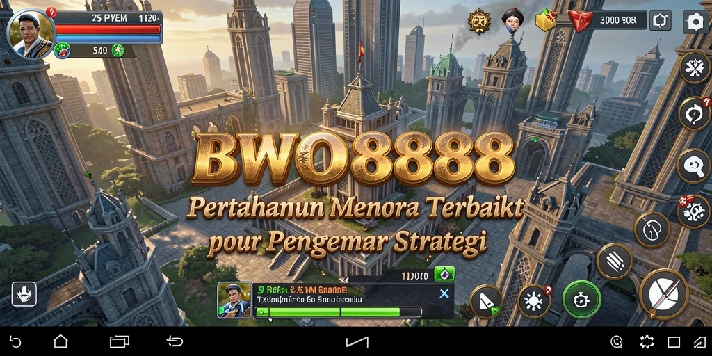 Tampilan gameplay BWO888 dengan strategi Tower Defense yang menegangkan.