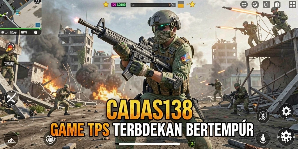 Screenshot menampilkan aksi intens dalam gameplay CADAS138.
