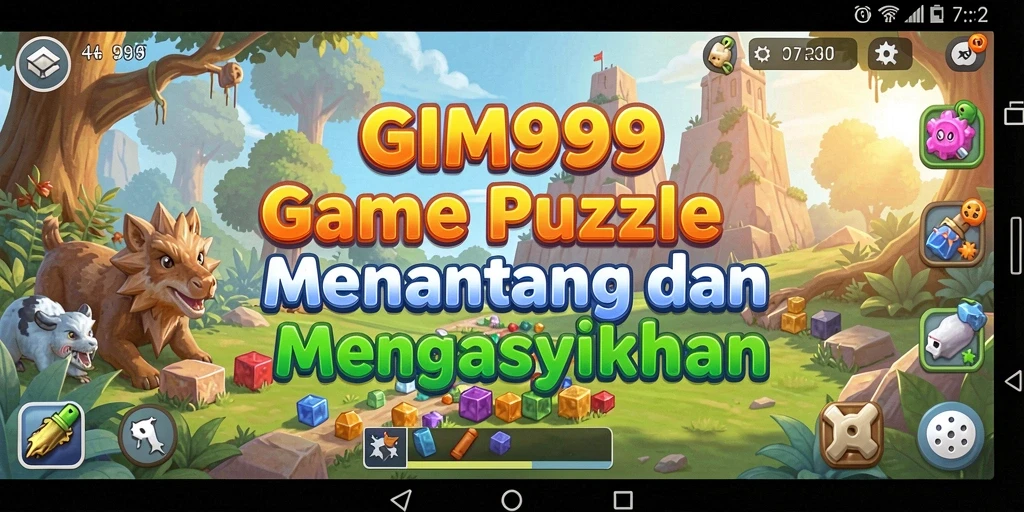 Tampilan gameplay menantang dari GIM999 dengan berbagai teka-teki yang menarik.
