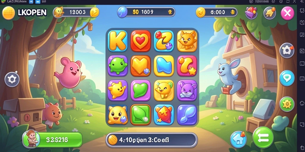 Tampilan gameplay LKOPEN yang seru dalam kategori Match-3.