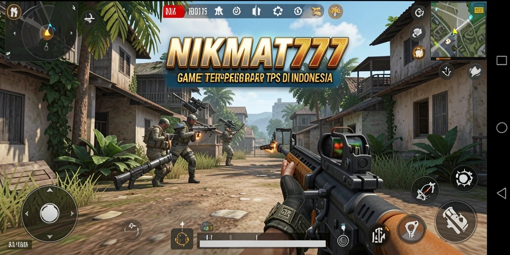Screenshot NIKMAT777 menampilkan aksi seru dalam pertempuran TPS.