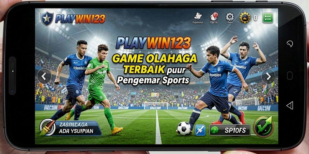 Screenshot utama PLAYWIN123 menunjukkan aksi seru permainan olahraga.