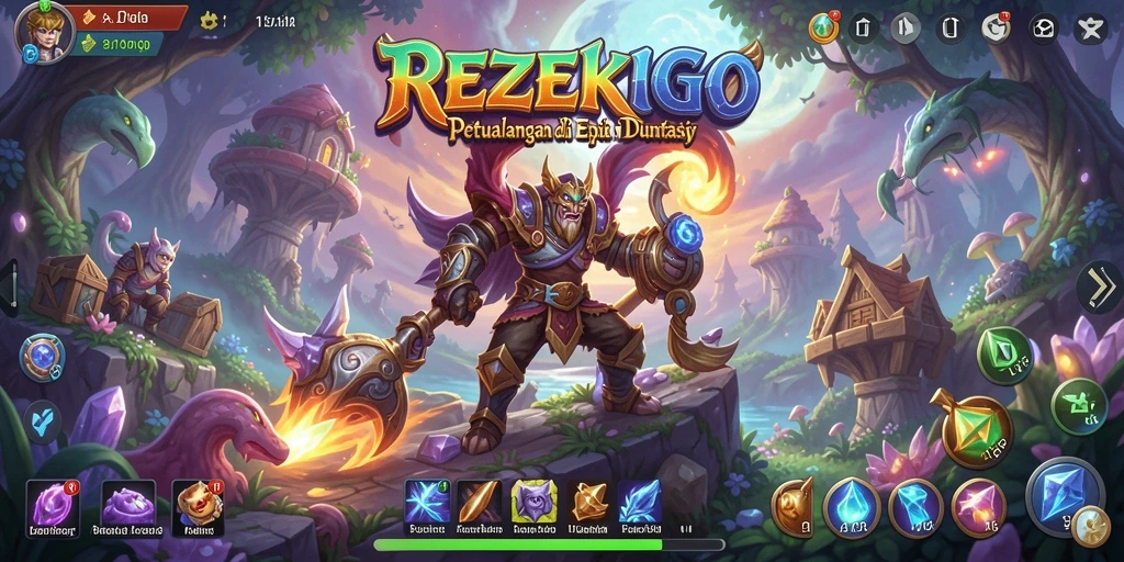 Gambaran gameplay seru dalam REZEKIGO dengan pertarungan yang menegangkan.