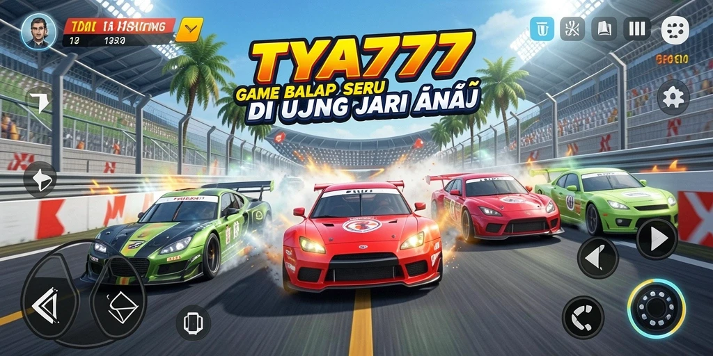 Tampilan gameplay balapan yang mendebarkan di TYA777.